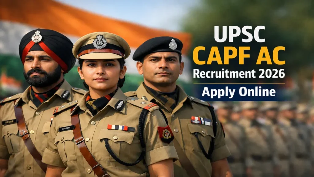 UPSC CAPF AC Recruitment 2026