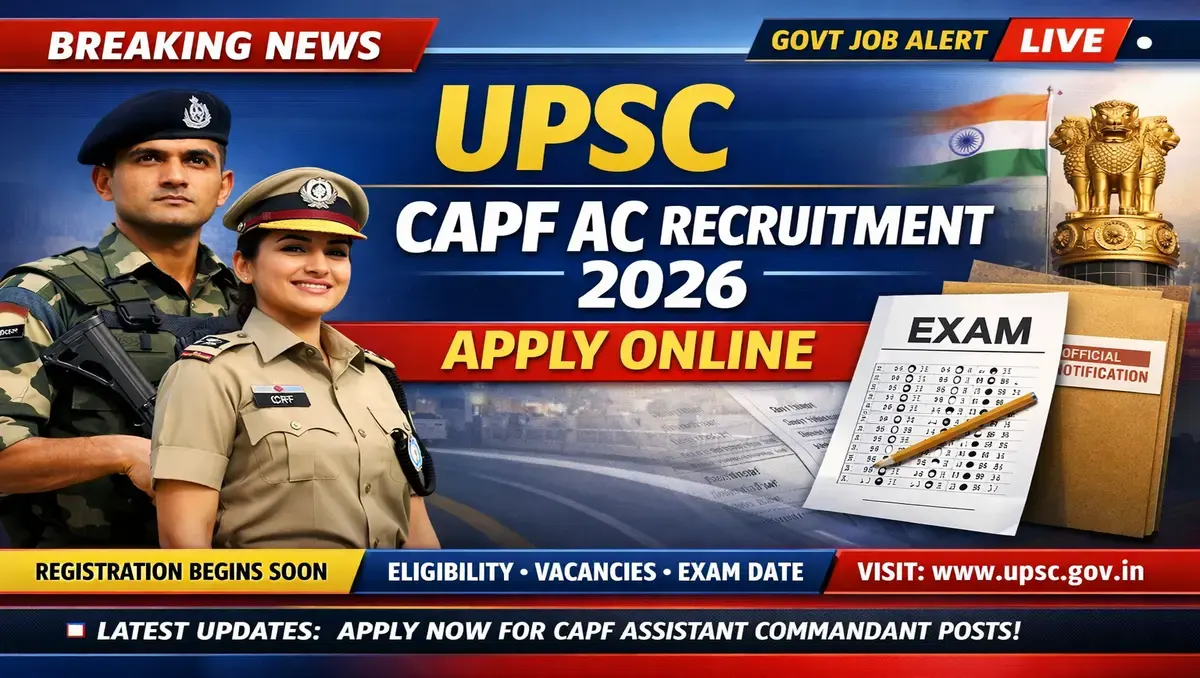 UPSC CAPF AC Recruitment 2026